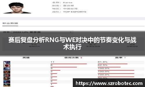 赛后复盘分析RNG与WE对决中的节奏变化与战术执行